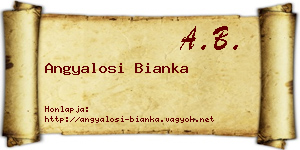 Angyalosi Bianka névjegykártya